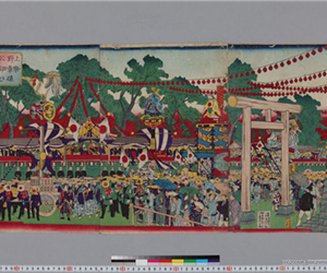 上野公園地樂車印練込賑ひの圖