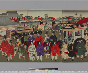 京都上落将軍二條城出門之図