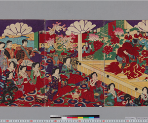 高貴ノ上覧石橋ノ図