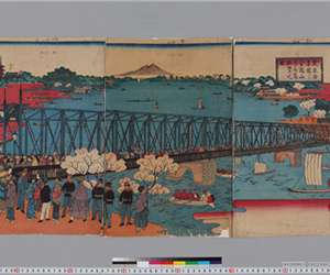 東京吾妻橋ヨリ金龍山及ヒ向嶌眺望之圖