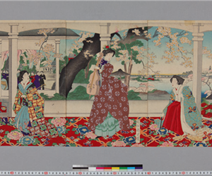 踏舞會上野櫻花観遊ノ圖