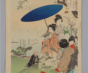 婦人風俗尽　御殿山のさくら