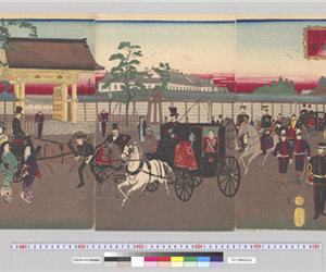 赤坂假皇居及太政官眞景