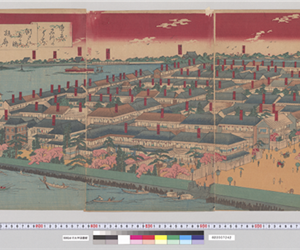 東京名所のうち洲さき弁天町遊廓真けい