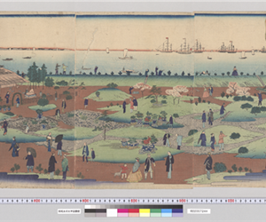 東都築地ホテル舘庭前の圖