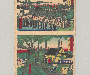 皇城二重橋ノ景 ; 芝増上寺内圓山ノ景