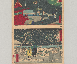 目黒不動の瀧 ; 芝あた古山の雪