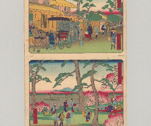 王子海扇の二楼 ; 飛鳥山のかわらけなけ