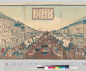 苐一大區従亰槗新槗迠煉瓦石造商家蕃昌貴賤藪澤盛景