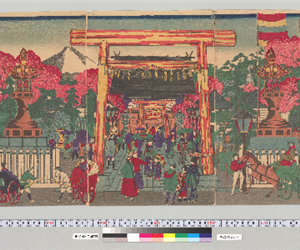 東京名所之内九段坂靖國神社境内一覧之圖