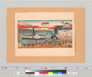 東京兩國通運會社川蒸滊徃復盛栄真景之圖